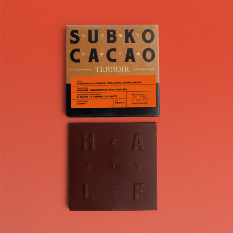 Terroir (70% Dark) :Thenarasu Farms, Pollachi, Tamil Nadu (Single Origin Dark Chocolate)